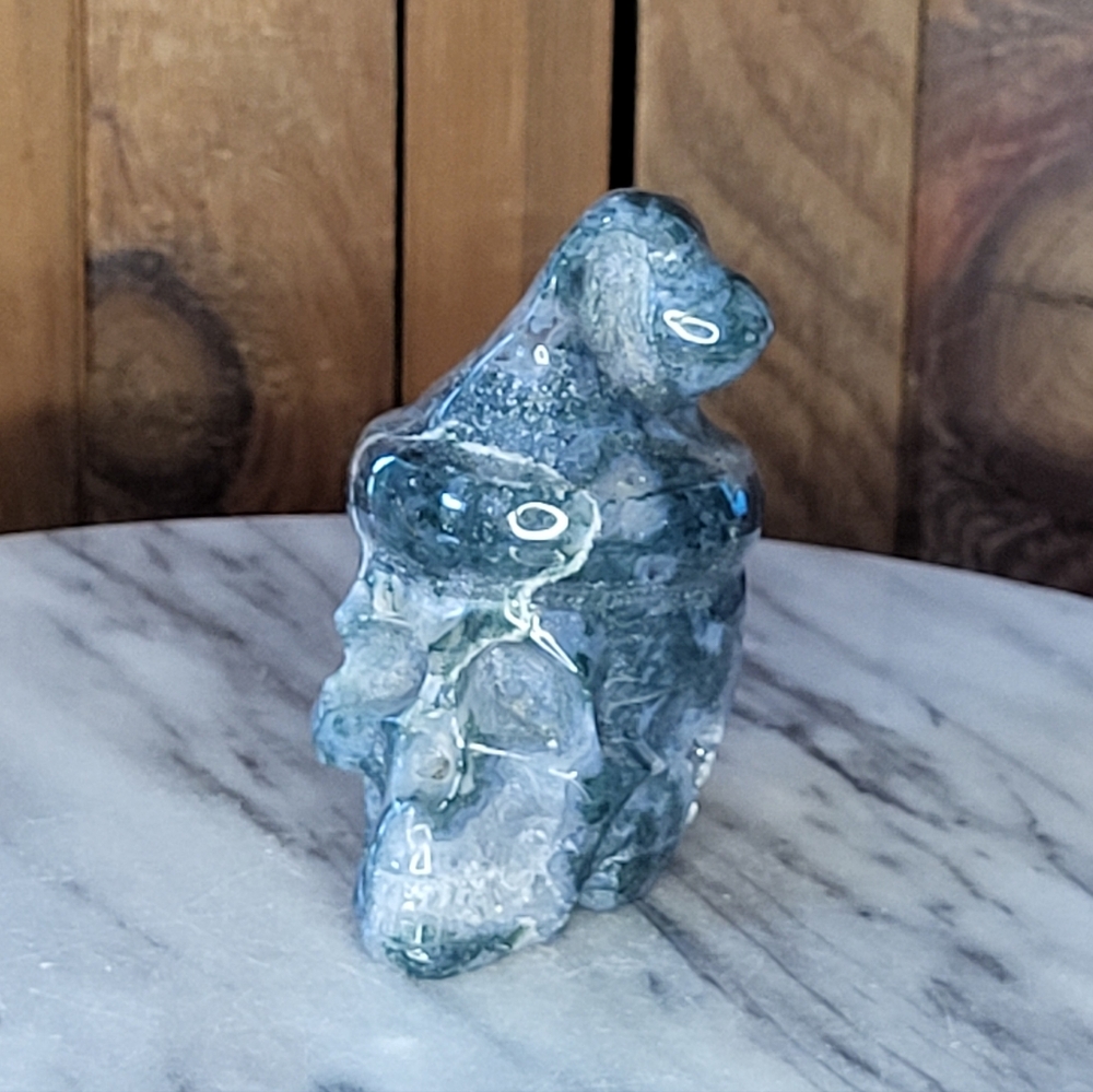 Agate Santa Skull